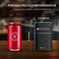 Portronics Pico 12 Smart Projector – 4K Support, Android 11, Compact Design | Stunning Visuals & Vibrant Colors | Perfect for Home Entertainment & Movies