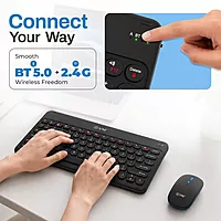 EVM WLKM & EWLM-360 EnArc Rechargable Keyboard Mouse - Black