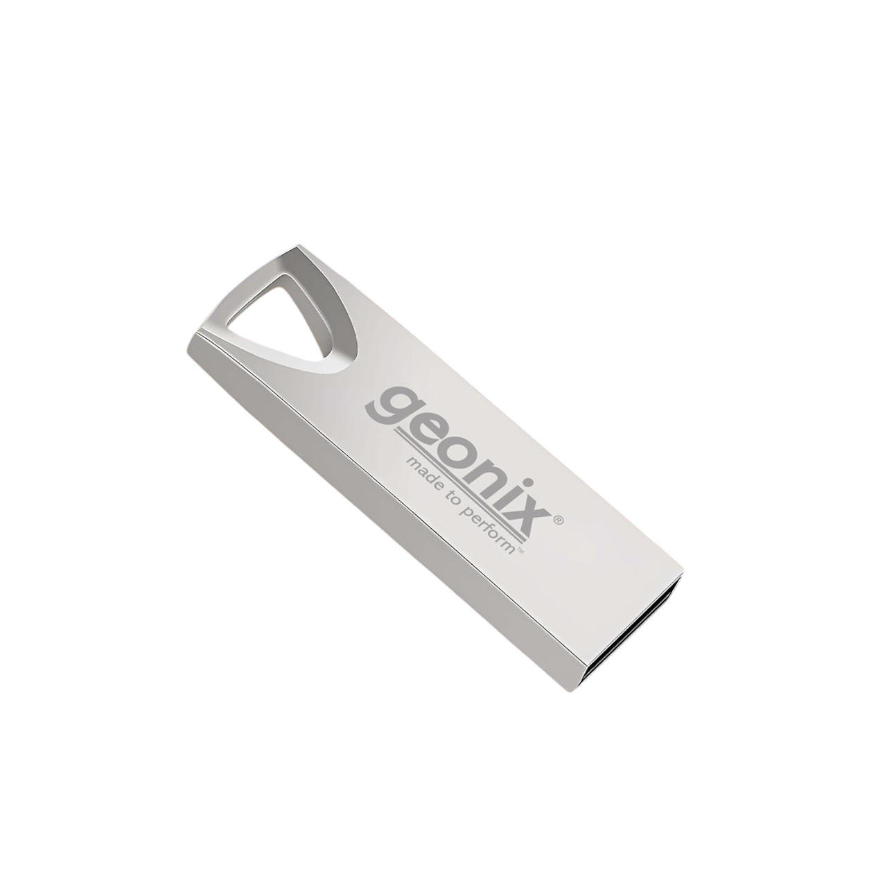 Geonix 8GB USB 2.0 Pendrive, Silver, Keyring Design-GXPD8GB