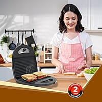 AGARO Delite Sandwich Maker, 750W, 4 Slice Non Stick Grill Plate