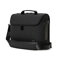 MOKOBARA The Transit Briefcase Vegan Leather & Nylon 15L Laptop Crossbody Messenger Bag for Men & Women