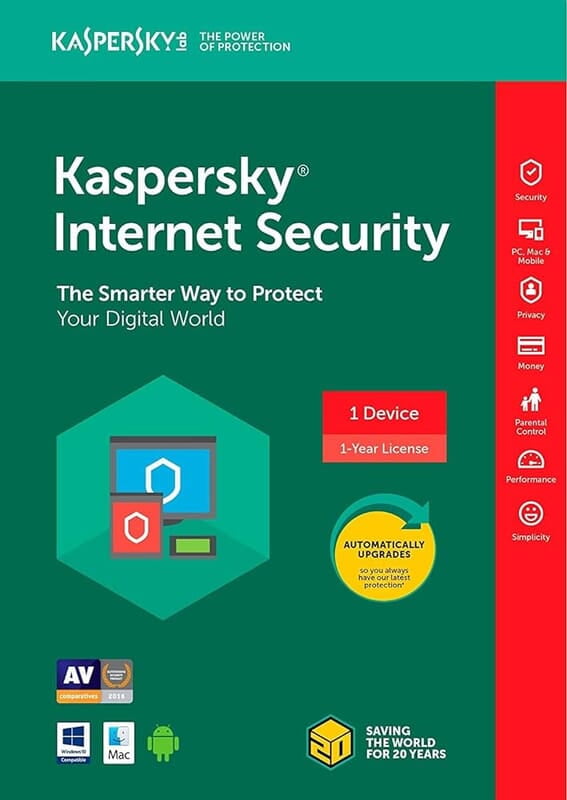 Kaspersky Internet Security (1 CD + 1 key) (Win) (1yr) Key CD (TSL) Kaspersky Internet Security (1 CD + 1 key) (Win) (1yr) Key CD (TSL)