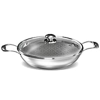 Preethi Diva Collection Triply Stainless Steel Kadai with API Technology, 28 cm, Gas & Induction