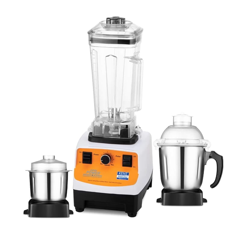KENT 16083 Super Power Grinder & Blender 1200W| High-Speed Operation | BPA-Free and Stainless Steel Lockable Jars | Pulse Function & Speed Control
