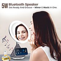 Portronics MOVO 3-in-1 Wireless Charger with 5W Bluetooth | 15W Wireless Charging| Black