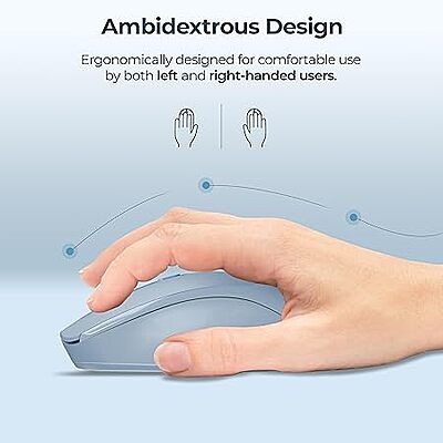 WIRELESS MOUSE FOXIN FLOW BT+2.4GHZ DPI (BLUE)