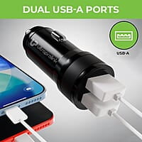 UltraProlink UM1239 - 12W Car Charger with Type C Cable