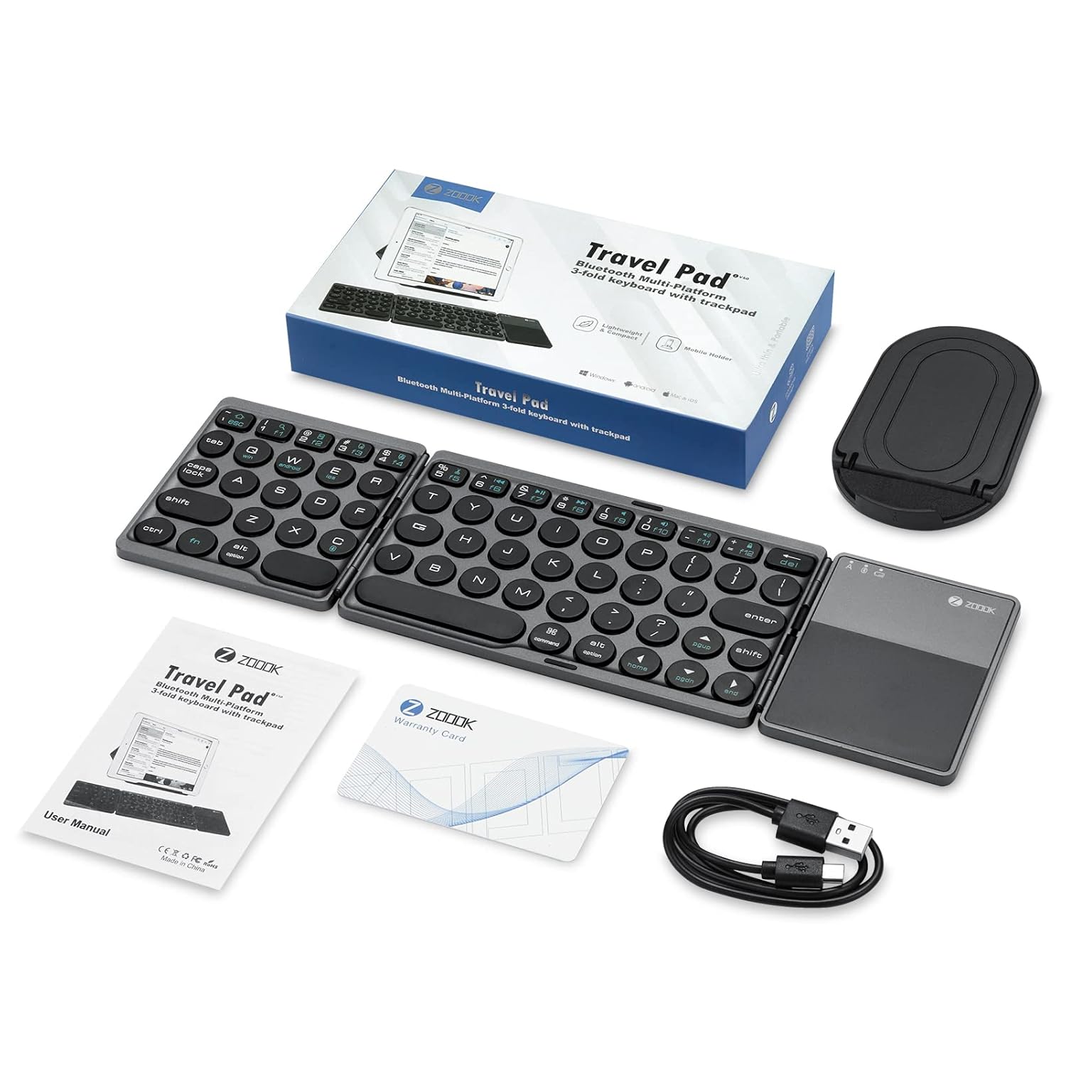 ZOOOK Travel Pad Bluetooth Keyboard