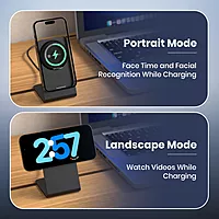 Portronics Flux 2 – 15W Qi2 Wireless Charger for iPhone 16–12, sleek design, fast charging, compatible with Qi-enabled devices, lightweight, portable, perfect for home and office use.