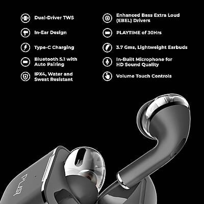 PLAY Playgo Dualpods Wireless Buds Space Grey PLAY Playgo Dualpods Wireless Buds Space Grey