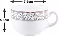 La Opala Diva, Sovrana Collection, Opal Glass Cup & Saucer Set 12 pcs, Moroccan Pink, White