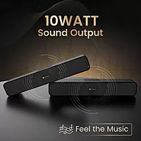POR 2423 Decibel 24 Soundbar – 10W | BT 5.3 | TWS | AUX | USB | TF | FM | Volume Control | Recharge
