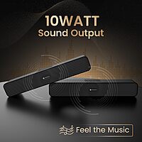 POR 2423 Decibel 24 Soundbar – 10W | BT 5.3 | TWS | AUX | USB | TF | FM | Volume Control | Recharge