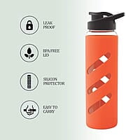 Treo By Milton CGWFBOT034ORNG0024 Glass Bottle, 725 ml