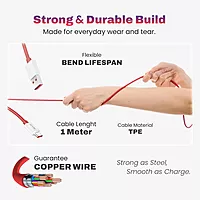EVM 1PLUS01 Type C Cable 100W 1M - Red