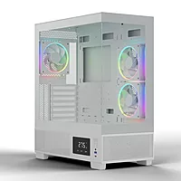 Ant Esports Crystal X3 LCD ARGB White ATX Mid-Tower Case – Tempered Glass | USB-C