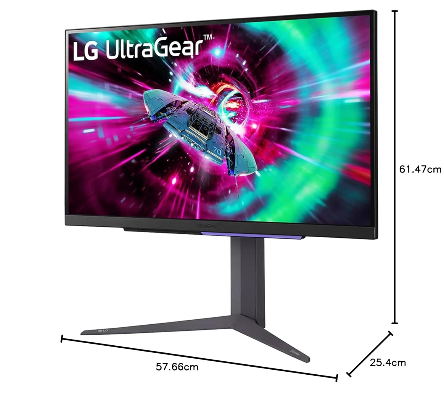 LG 27-inch UltraGear ,UHD 4K Gaming Monitor, 144Hz, 1ms (GtG), AMD FreeSync, HDR400, 27GR93U-B
