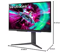 LG 27-inch UltraGear ,UHD 4K Gaming Monitor, 144Hz, 1ms (GtG), AMD FreeSync, HDR400, 27GR93U-B