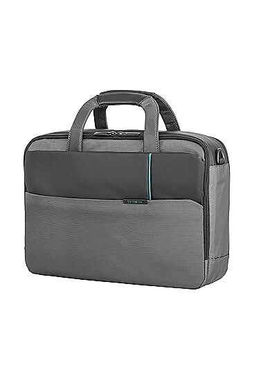 Samsonite Tech-ICT 17L Polyester Laptop Briefcase – Grey | Fits 16.4 Inch Laptop