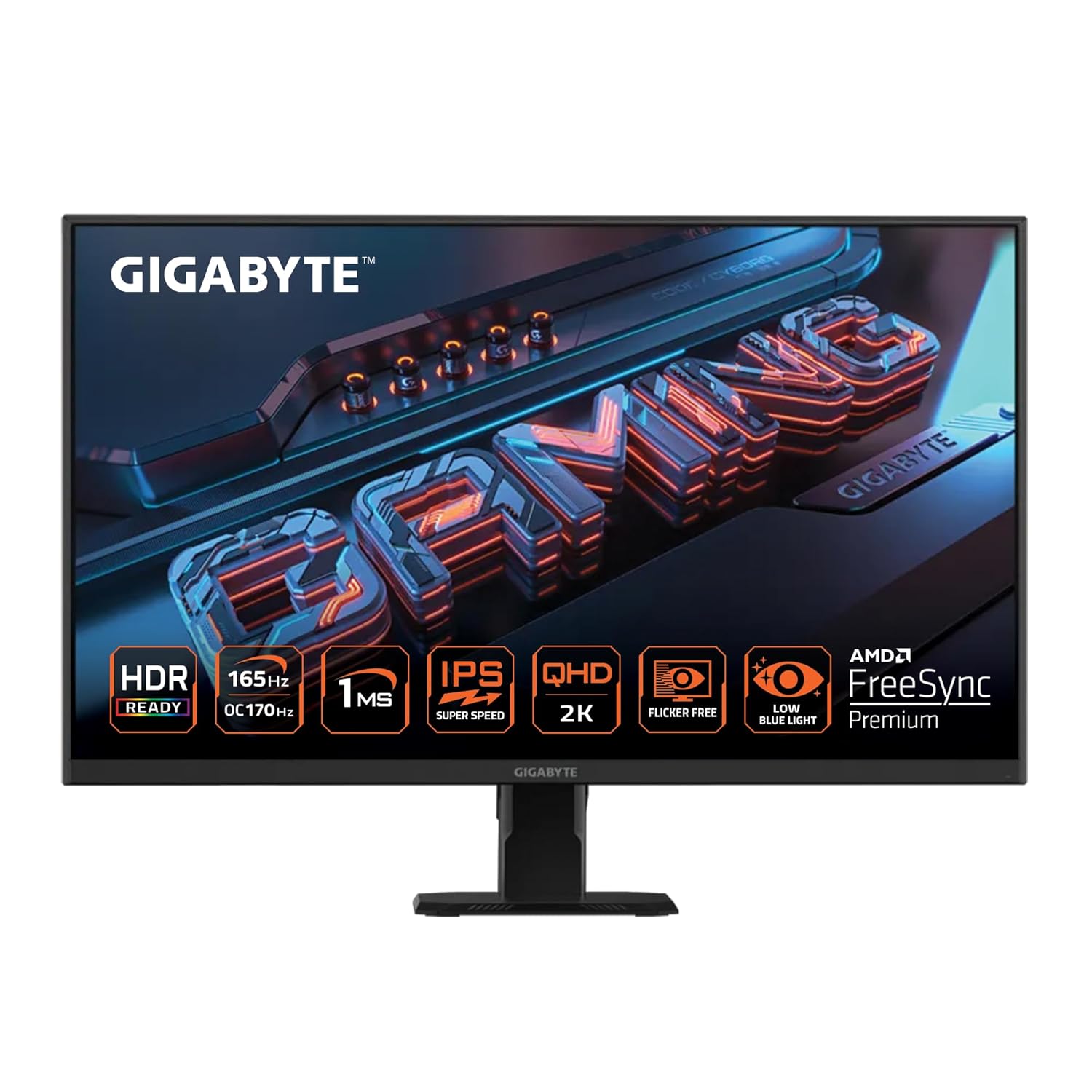 GIGABYTE 27" QHD SS IPS Gaming Monitor, 165Hz, 1ms, FreeSync Premium,GS27Q