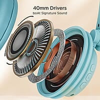 boAt Rockerz 450 Bluetooth On Ear Headphones with Mic, Upto 15 Hours Playback, 40MM Drivers, Padded Ear Cushions, Integrated Controls and Dual Modes