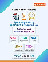 Quick Heal Total Security 3 Users 1 Year AI Protection for Windows