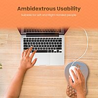 Portronics Comfipad Mouse Pad – Orange, Ergonomic with Wrist Support & Non-Slip