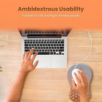 Portronics Comfipad Wrist Rest Mouse Pad with Soft Foam Cushion, Ergonomic Design, Wrist Support, Pain Relief, Non-Slip Base, Mousepad for Gaming, Laptop, PC, Computer Portronics Comfipad Wrist Rest Mouse Pad with Soft Foam Cushion, Ergonomic Design, Wrist Support, Pain Relief, Non-Slip Base, Mousepad for Gaming, Laptop, PC, Computer