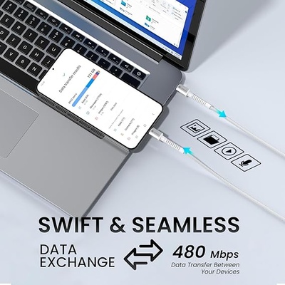 Portronics Konnect X Type C to 8-Pin 27W Fast Charging Cable, Premium TPE Material, Support to all Lightning Devices 1M Length Portronics Konnect X Type C to 8-Pin 27W Fast Charging Cable, Premium TPE Material, Support to all Lightning Devices 1M Length