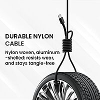 Portronics POR 2158 Konnect X USB-A to Lightning Cable – 3A | Braided | 1m Black