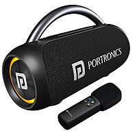Portronics Radiant 2 POR 2787 Bluetooth Speaker – 30W | Wireless Mic | TWS | RGB | Black