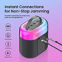 Portronics Dash 3 – 16W Bluetooth Speaker with Mic | Powerful Sound, Deep Bass & Hands-Free Calling for Parties & Music