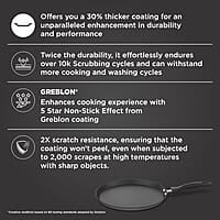 Preethi Dura Collection Non Stick Tawa, 28 cm, Gas & Induction Compatible