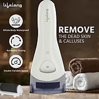 Lifelong Callus Remover for Feet Foot Scrubber for Dead Skin, 3 Changeable Roller Heads, Foot Scrubber