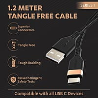 Duracell Usb-A To Type C, 65W Braided Sync&Fast Charging Cable, 3.9 Feet(1.2M), Qc 2.0/3.0 Ultra Fast Charging, For Samsung, Mi, Realme, Oppo, One Plus, Seamless Data Transmission, Series 1