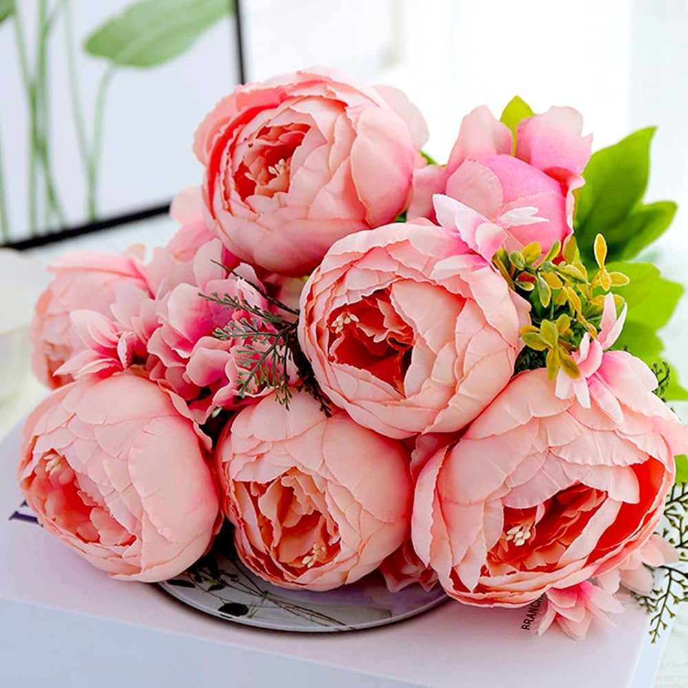 Peony Bunch Pink with fillers