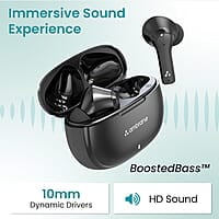 Ambrane TWS in Ear Earbuds with ENC Clear Calls & High Bass, 31h Playtime, BT 5.1 Wireless Headphone, Touch Control in Ear TWS with 4 Mic, IPX4 Water Resistance & Voice Assistance