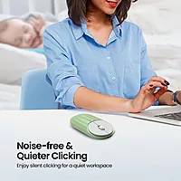 Portronics Toad 6 Wireless Mouse – Green, Dual Mode, ergonomic design, Bluetooth & 2.4GHz connectivity, rechargeable battery, smooth tracking, ideal for home & office use, lightweight & portable.