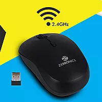 Zebronics Zeb-Bold Wireless Optical Mouse ensures seamless connectivity, precision navigation & stylish design for daily productivity.