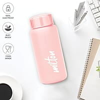 MILTON Aqua 500 Stainless Steel Water Bottle, 500 ml Single walled Leak Proof