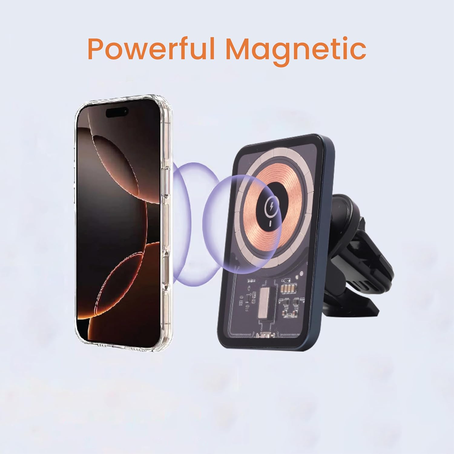 Just Corseca SWIFTCHARGE Magnetic Wireless Car Charger – 15W Fast Charging | MagSafe Compatible