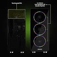 Zebronics Cronus Case with Tempered Glass & RGB
