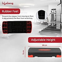 Lifelong Polypropylene Adjustable Home Gym Exercise Fitness Stepper for Exercise