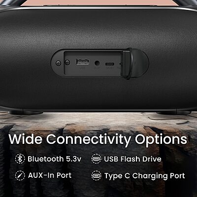 Portronics Radiant 2 POR 2787 Bluetooth Speaker – 30W | Wireless Mic | TWS | RGB | Black