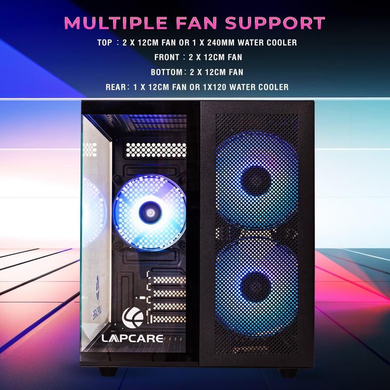 Lapcare LGT-450 Mid-Tower RGB Gaming Case