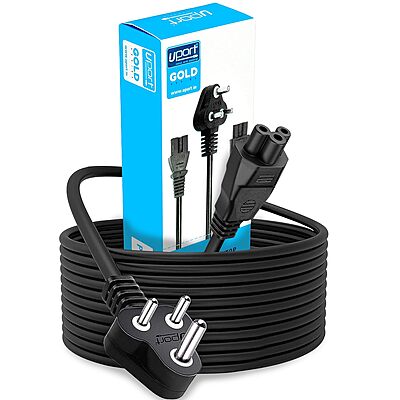 Uport Premium Power Cord for Laptop & Desktop: High-quality, durable power cable designed for reliable performance. Compatible with various models, ensuring efficient power delivery and safety.