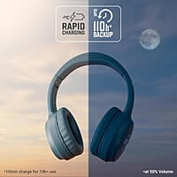 ZEBRONICS New Launch Aeon Wireless Over Ear Headphone with 110H Battery Backup, Supports Bluetooth & Aux, Gaming Mode, Enc, Dual Pairing, Rapid Charging