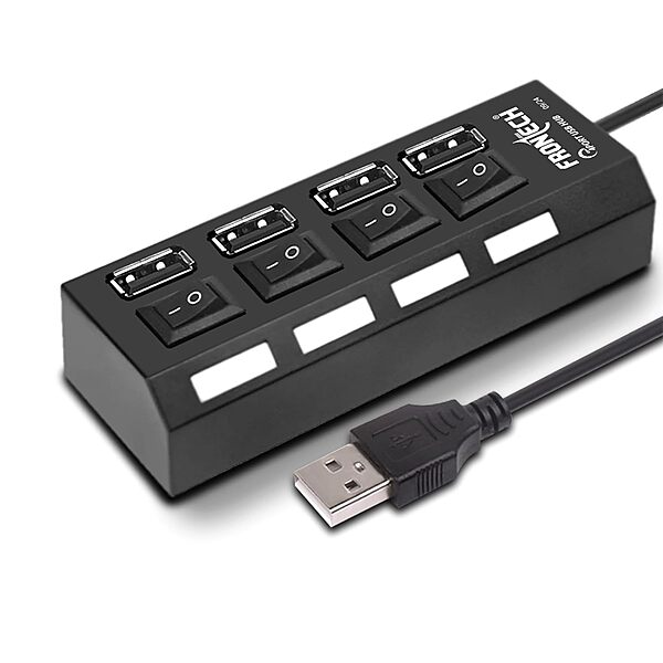 Frontech NC-0033 4-Port USB Hub offers fast data transfer, plug-and-play use, and expanded connectivity for laptops and PCs.