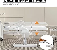 height adjuable derma chair in white