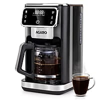 AGARO Primo Drip Coffee Maker, Brew & Drip Coffee Maker, Up to 12 Cups of Coffee, Fast Heating, Adjustable Temperature & Timer